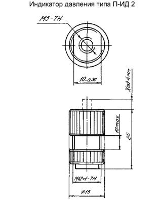 Габариты индикаторов давления П-ИД 2